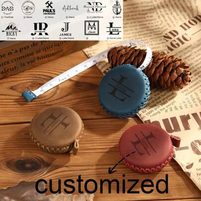 Leather Measure Tape,Custom Name Measuring Tape,Retractable Tape,Flexible Tape,Pocket Tape Measure,Tape Measure,Gift For Dad,Practical Gift Back To School