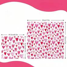 20pcs Colorful Disposable Napkins, 2-Layer Heart Printed Tissues, 13 X 13in Cocktail Napkins, Decoupage Paper For Holiday Kitchen Bathroom Wedding Party Valentine's Day Decorative Paper Napkin