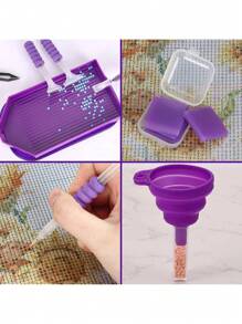 2-Layer Diamond Painting Storage Container Set, 88-Slot Transparent Stackable Bead Storage Box With Diamond Painting Accessories And Tools For DIY Diamond Art Jewelry Bead Storage