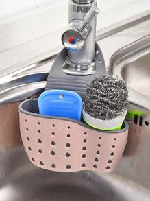 1 Stück Küchenorganizer, verstellbarer Spülschwammhalter zum Einhängen, hängende Abtropfschale für die Küche, Küchenhelfer