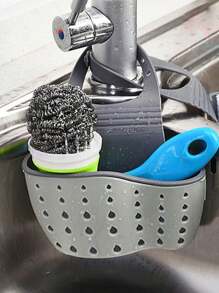 1 Stück Küchenorganizer, verstellbarer Spülschwammhalter zum Einhängen, hängende Abtropfschale für die Küche, Küchenhelfer