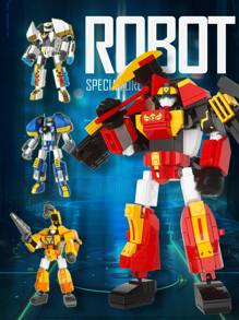 Super Sentinel Building Blocks, Mini Agent Force Construction Toy, Transformable Mech Model, Birthday & Christmas Gift For Boys - Multicolor - View 8