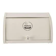 Living And Home Metal Roll Top Bread Container For Kitchen Countertop - White 35cm W X 26cm D X 17cm H - View 4