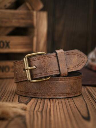 1 st herrbälte i vintage PU-läder, lämplig för vardagsbruk, casual, business, pojkvän, make, pappa, män, present, vardagskläder, mode, tonåring, utomhus, semester, atletisk, resor, gata, bohemisk, vintage, höst, halloween, höst-vinter accessoarer, lämplig för tonåringar, ungdom, män, casual, utomhus, atletisk, semester, examenspresenter, födelsedag, vardagskläder