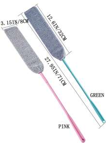 1 pieza Plumero para limpieza, plumero de piso con palo extensible y cabezal de microfibra flexible, limpiador lavable, plumero para la parte inferior de los muebles