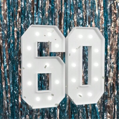 1 Set Cornice digitale luminosa Marquee 73cm/28.7 pollici con luci bianche, bacheca KT con supporto, luce decorativa per feste di compleanno e anniversari - luce bianca fredda