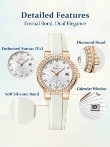 REWARD Reward Women Quartz Watch Luxury Fashion Lady Wrist Watches Silicone Bracelet Waterproof With Box Elegant And Versatile For Business And Casual Wear Retro Rectangle