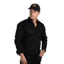 Plain Shirt For Men - Muletta - Black - View 1