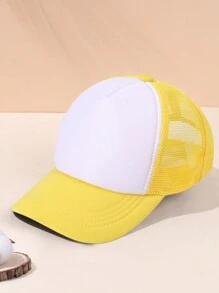 2pcs/1pc Multiple Colors Casual Game Console Stitching Mesh Baseball Cap, Sun Protection Comfortable Breathable Cap For Summer Holiday Outdoor Traveling Boys And Girls Accessories