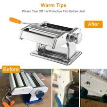Pasta Maker Roller Machine Fettuccine Noodle Maker With 9 Thickness Settings Stainless Steel For Christmas New Year Party Family Dinner Mother Day Festival - Silver - View 12