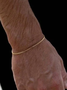 1pc/2pcs Set Stainless Steel Simple Men's Bracelet, Sports & Casual, Waterproof & Won't Fade, Minimalist Design - Multicolor - View 4