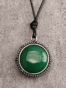 1pc Red Heart Shaped 3D Pendant Black Cord Necklace For Women, Simple & Fashionable Valentine's Day Gift Valentines,Mom,Mother,Mother's Day,Gift - Red - View 14