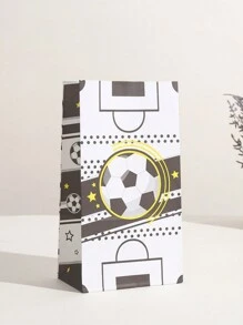10/20PCS 24*13*8cm[Sports-Themed Football Gift Bag]The Football Kraft Paper Bag, A Multi-Functional Item For Parties And Gatherings. It Can Hold Food, Small Gifts And Accessories, And Comes With Special Stickers, Showing The Vitality Of Football. Full Of A Sense Of Ceremony. - Multicolor - View 4