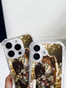 1pc Customized Photo TPU 1.0 Transparent Phone Case Compatible With Iphone 15 Pro Max/Compatible With IPhone 16 Pro Max/Compatible With IPhone 17 Air/Compatible With IPhone 17 Pro Max, S24U/A36/A17, And Other Models,International Version, Not The Domestic Version, Customized Gifts - Clear - View 9