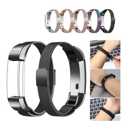 2X Magnetic Milanese Watch Band Strap Replacement For Fitbit Alta Watch, Stainless Steel