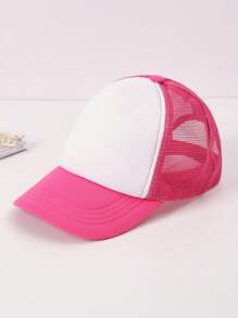 2pcs/1pc Multiple Colors Casual Game Console Stitching Mesh Baseball Cap, Sun Protection Comfortable Breathable Cap For Summer Holiday Outdoor Traveling Boys And Girls Accessories