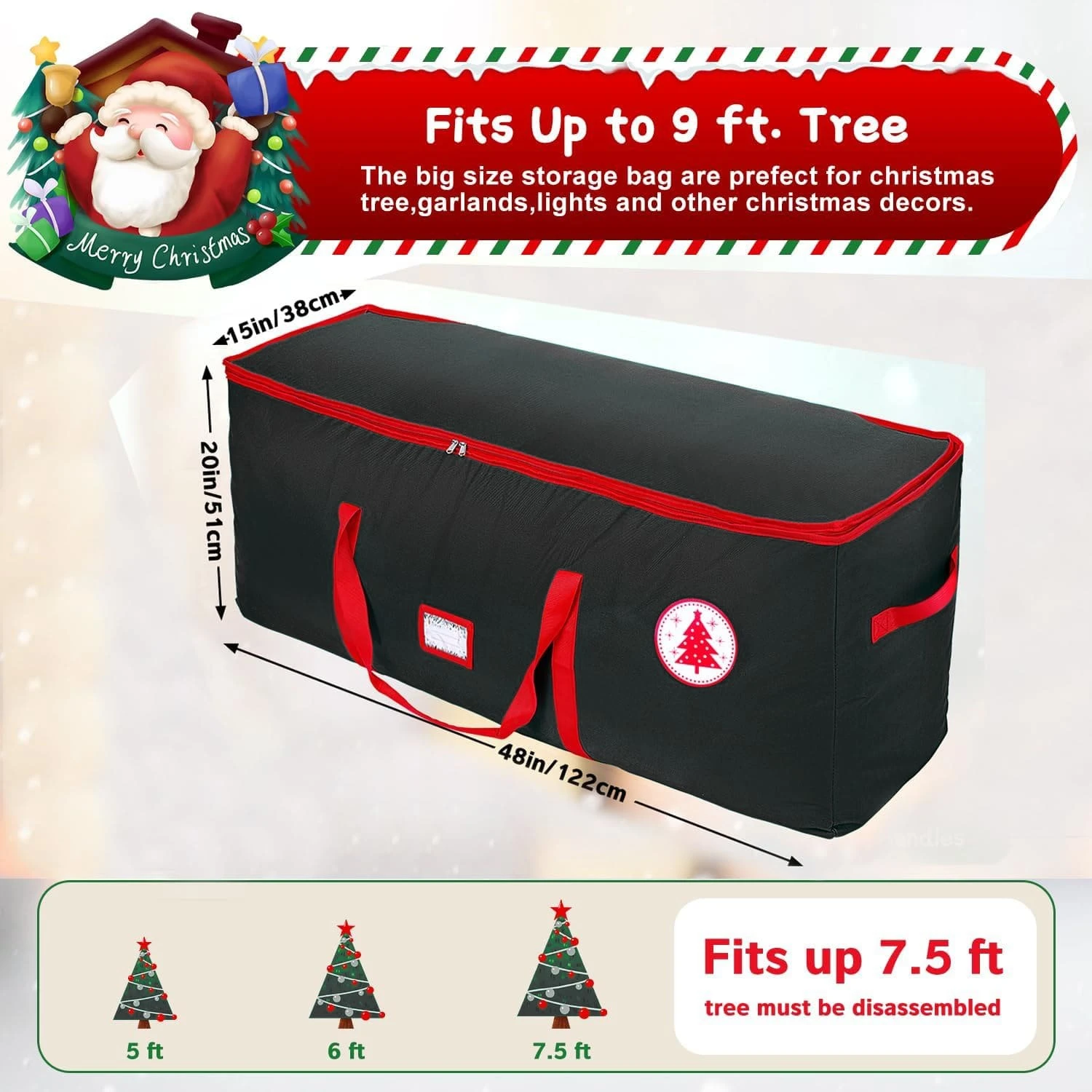 Las mejores ofertas en Bolsas de Almacenamiento de árbol de Navidad de Poliéster | eBay