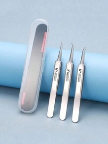 1/2/3 件 5 号超细黑头去除镊子，美容院面部护理工具、包、收纳包、收纳袋