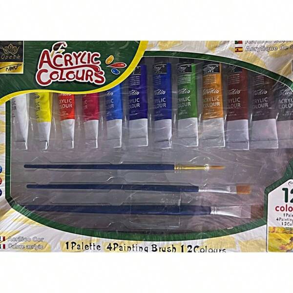 1PC Verfset 12ML Aluminium Buis Acryl Aquarel Olieverfschilderij Set Gouache Aquarel Olieverf Textiel Kunst Schilderverf Muurschildering Studio Verf