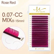 SONG LASHES 高品质 16 排 0.07 毫米 8-15 毫米混合彩虹睫毛延长适用于睫毛艺术家彩色睫毛粉色浅紫色浅棕色浅绿色睫毛簇、睫毛簇、单根睫毛、睫毛、假睫毛 - 彩色 - 查看 48