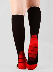 1 Pair Unisex Simple Breathable Sweat-Absorbing Professional Sports Compression Socks For Running, Hiking, Workout - Multicolor - View 4