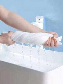 10 件一次性毛巾、浴巾、干发巾、美容院用品、旅行配件、旅行配件、便携式压缩面巾，适用于旅行、露营和徒步旅行 - 柔软、厚实、一次性、方便卫生、商务旅行用品，适用于酒店、美容院和酒店旅行配件、女士情人节礼物生日男朋友女朋友家居浴室装饰秋季装饰假日海滩必需品返校 - 白色 - 查看 2