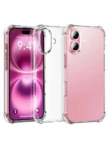 Shockproof Silicone Soft Case Compatible With Iphone 16 Pro Max Ultra Thin Clear Back Cover Compatible With Apple 16 Plus ProMax 16+ 16Pro Slim Shell Waterproof Anti-Fall Scratch Resistant