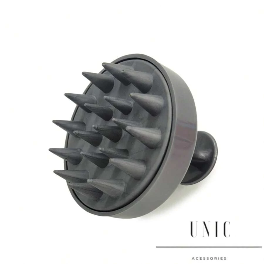Anti-Hair Loss Silicone Hair Massage Brush - 銀色 - 查看 1