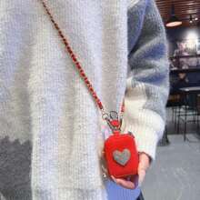 Strass Herz Kunstleder AirPods Hülle mit Kette, stoßfeste Schutzhülle für AirPods1/2/AirPods3/AirPods4/AirPods Pro/AirPods Pro2 - Verschiedenfarbig - Übersicht 17