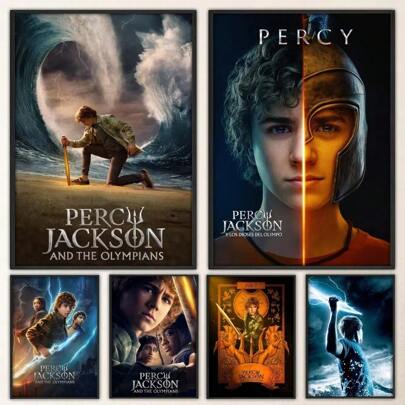 1pc Wall Arts Posters Frameless P-Percy J-JacksonS O-Olympians Poster Prints Poster Wall Painting Bedroom Living Room Wall Bar Restaurant Sticker SmallPop,Canvas Gifts Birthday Graduation