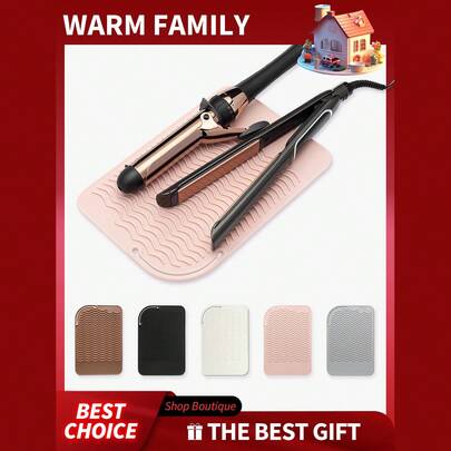 2 tấm thảm chịu nhiệt cho máy uốn tóc – Tấm thảm chịu nhiệt bằng silicon cho dụng cụ làm tóc – Giá đỡ & miếng đệm cất giữ máy uốn tóc – Tấm thảm trang điểm chịu nhiệt cho bàn trang điểm – Tấm thảm dụng cụ làm nóng bền cho mặt bàn – Tấm thảm bảo vệ nhiệt cho máy duỗi tóc và máy uốn tóc – Bộ sắp xếp dụng cụ làm tóc cho bàn trang điểm – Tấm thảm silicon cho dụng cụ làm nóng