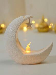 1pc 月亮星球小夜灯 适合节日装饰/卧室台灯氛围造型灯/家居温馨氛围装饰小夜灯