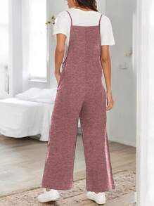 Palazzo Jumper Overol Moda Casual Dama Simona Comodo #SensaciónDelujo #EstiloRomanticoDeSanValentín - Tinto Jaspe - Ver 4