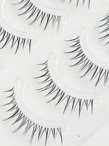 10pcs/Pack Korean Style Natural Look Transparent False Eyelashes For Lightweight & No Makeup Look