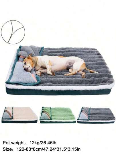 1 pieza Cama de mascota de peluche corto y grueso, extraíble y fácil de limpiar, con forma de huevo 3D de espuma suave, cálida para el invierno, adecuada para gatos y perros medianos y pequeños, con almohada y tela Oxford antideslizante