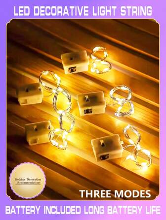 可调节 LED 铜线灯串，家庭室内礼品盒，蛋糕和花束装饰，母亲节装饰，适用于 DIY 婚礼、派对、卧室、庭院、氛围灯、蛋糕、母亲节花束