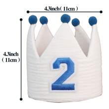 Handmade 1st Birthday Party Decorative Hats, Cute Birthday Crown Party Pom Pom Hats In Pink, Blue, White, Green, Macaron, Orange, Handmade