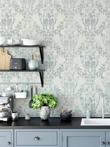 1卷极简藤蔓图案自粘墙纸，浅色背景，可移除，适用于客厅、卧室、家具翻新、装饰，尺寸为17.7英寸 x 78.7英寸/118.1英寸，生日、毕业、房间装饰、家居装饰、墙面装饰、浴室、卧室、客厅等场合的礼物之选。