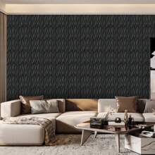 Aadesh 3D PVC Plastic Wall Panels, Suitable For Interior Wall Decoration, Waterproof And Heat-Resistant, With Grooved Texture. Ideal For Living Rooms, Halls, Bedrooms, Hotels, Offices, Game Rooms, And TV Accent Walls. 30cm * 30cm (Includes Installation Accessories). - 黑色水瓶30片 - 查看 3