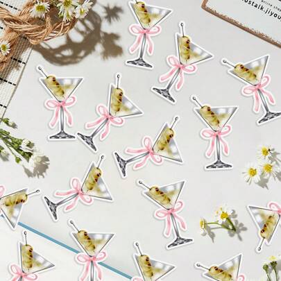Coriandoli a tema Martini per feste di compleanno, addio al nubilato con bikini e bicchieri da Martini, coriandoli per docce nuziali, feste di fidanzamento e addio al nubilato