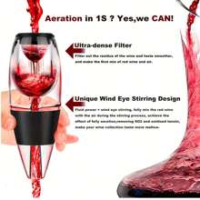 1 pieza Decantador de vino mágico - Accesorio de vino de estilo minimalista de alta calidad, aireación rápida del vino, sin necesidad de electricidad, material de plástico, esencial para amantes del vino tinto y blanco, fiesta, decoración de cumpleaños