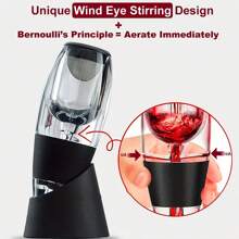 1 pieza Decantador de vino mágico - Accesorio de vino de estilo minimalista de alta calidad, aireación rápida del vino, sin necesidad de electricidad, material de plástico, esencial para amantes del vino tinto y blanco, fiesta, decoración de cumpleaños