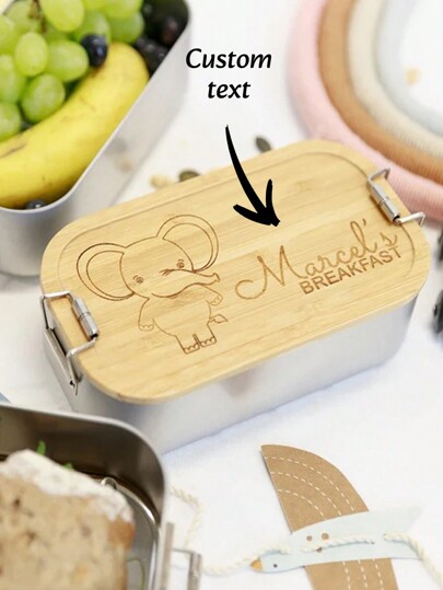 Caja de almuerzo personalizada, caja de desayuno para la escuela hecha de acero inoxidable como regalo, caja de almuerzo personalizada como regalo para un niño, caja de desayuno de acero inoxidable, artículos esenciales para bodas, multifuncional, duradera, ornamental, reutilizable, exquisita, elegante, de alta calidad, colorida, moderna, personalizada, única, regalos ideales para él, regalos ideales para ella, novio, papá, novia, mamá, familia, amigos, salón de té, hogar, jardín, oficina, para aniversarios, para el Día de San Valentín, para el Día de la Madre, para cumpleaños, para el Día del Padre, para graduaciones, para bodas, para inauguración de casa