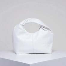 Stylish Twist Square Bag, Solid Color Top Clutch Bag, Simple And Versatile Commut