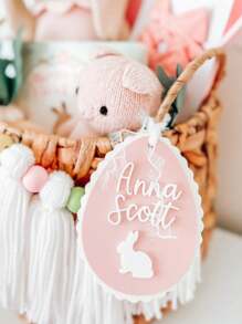 Paasei Naam Tag SVG Bestand Paas Rotan Hart Tag Hart Tag SVG Paasei Vorm SVG Bestand Paas Laser Cut Bestand