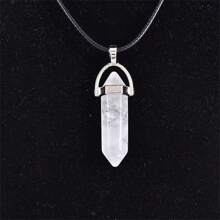 Crystal Necklace Hexagonal Gemstone Necklace Chakra Pendant Necklace - Hexagonal Column - View 13