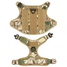Tactical Dog Harness And Leash And Collar And 12pcs Patches For Medium And Large Dog Breeds, Adjustable Military No Pull Dog Vest Set - camouflage - View 9