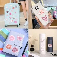 50PCS Pink Bible Scripture Jesus Stickers Vinyl Aesthetics Stickers For Scrapbooking, Diary, Laptop, Bumper, Skateboard, Water Bottle, Computer, Phone, Cartoon, Hard Hat, Car Stickers And Decals