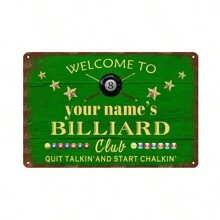 Personalized Billiards Bar Sign - Custom Name Pool Table Decor - Premium Aluminum Metal Sign For Pool Hall Wall Decor, 12x8 Inches Gifts Birthday Graduation - Multicolor - View 16