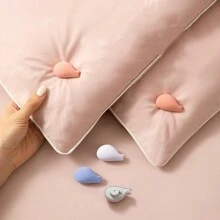 LIXUN 8 件鲸鱼形床上用品夹，一键释放床单固定器被子羽绒被角紧固件，适合各种被子和羽绒被